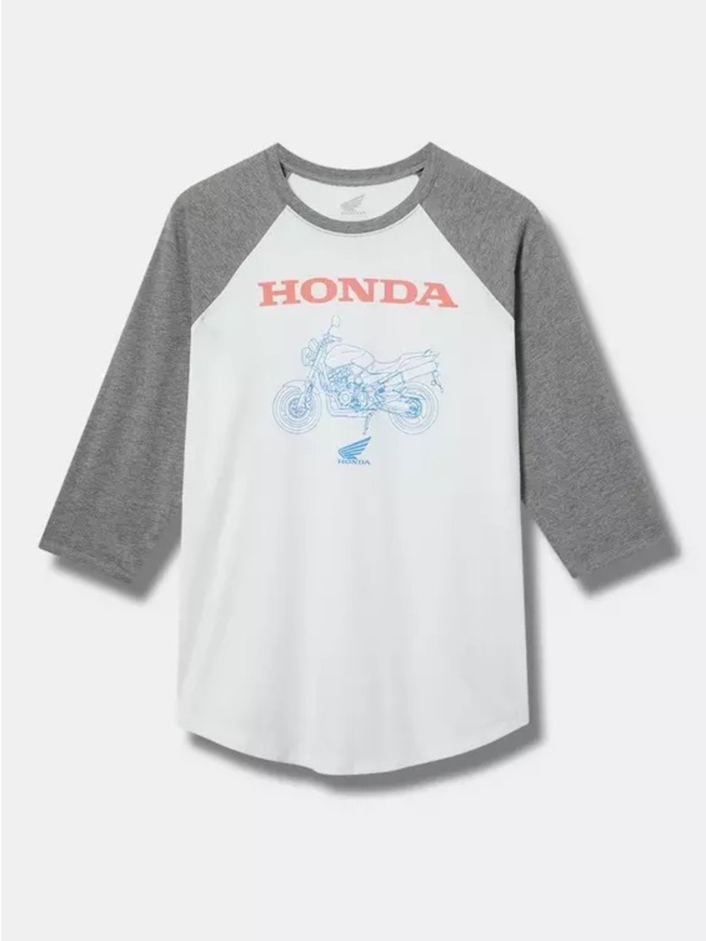 Honda Motorcycle Graphic Raglan T-Shirt baseball tee Size 3 22/24